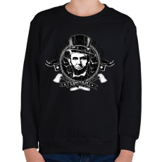 PRINTFASHION Lincoln - Vámpírvadász - Gyerek pulóver - Fekete