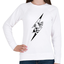 PRINTFASHION Line woman - Női pulóver - Fehér női pulóver, kardigán