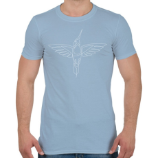 PRINTFASHION linebirdwh-01.png - Férfi póló - Világoskék