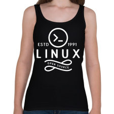 PRINTFASHION Linux 1991 - Női atléta - Fekete női trikó
