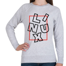 PRINTFASHION Linux box black - Női pulóver - Sport szürke női pulóver, kardigán