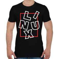 PRINTFASHION Linux box - Férfi póló - Fekete