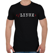 PRINTFASHION Linux - Férfi póló - Fekete férfi póló