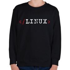 PRINTFASHION Linux - Gyerek pulóver - Fekete gyerek pulóver, kardigán