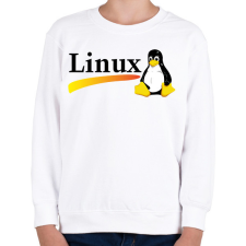 PRINTFASHION Linux is the best! - Gyerek pulóver - Fehér gyerek pulóver, kardigán
