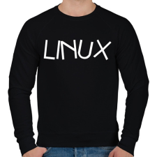 PRINTFASHION Linux rendszer - Férfi pulóver - Fekete férfi pulóver, kardigán