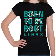 PRINTFASHION Linux rendszergazda - Női póló - Fekete
