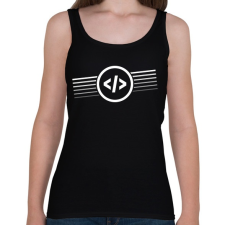 PRINTFASHION Linux retro - Női atléta - Fekete női trikó