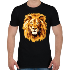 PRINTFASHION Lion - Férfi póló - Fekete férfi póló