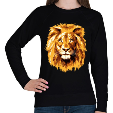 PRINTFASHION Lion - Női pulóver - Fekete női pulóver, kardigán