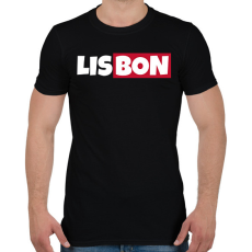 PRINTFASHION LISBON - Férfi póló - Fekete