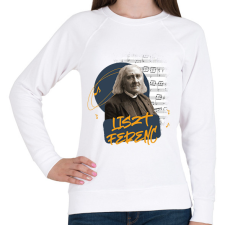 PRINTFASHION Liszt Ferenc - Női pulóver - Fehér női pulóver, kardigán