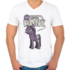 PRINTFASHION Litte Pony - Meh little pony - Férfi V-nyakú póló - Fehér