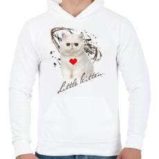 PRINTFASHION little kitten - Férfi kapucnis pulóver - Fehér