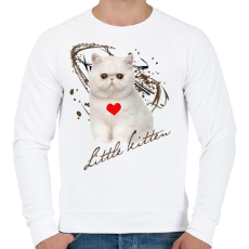PRINTFASHION little kitten - Férfi pulóver - Fehér