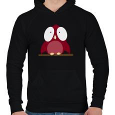 PRINTFASHION little red bird - Férfi kapucnis pulóver - Fekete