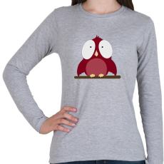 PRINTFASHION little red bird - Női hosszú ujjú póló - Sport szürke