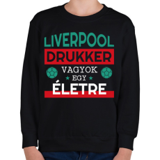PRINTFASHION Liverpool drukker - Gyerek pulóver - Fekete