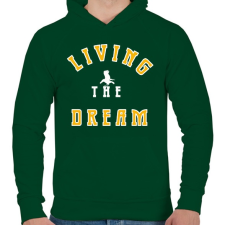 PRINTFASHION LIVING THE DREAM - Férfi kapucnis pulóver - Sötétzöld férfi pulóver, kardigán