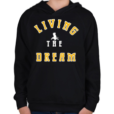 PRINTFASHION LIVING THE DREAM - Gyerek kapucnis pulóver - Fekete gyerek pulóver, kardigán