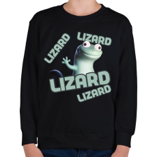 PRINTFASHION lizard - Gyerek pulóver - Fekete