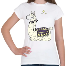 PRINTFASHION llama - Női póló - Fehér
