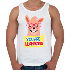 PRINTFASHION LLAMAZING - Férfi atléta - Fehér
