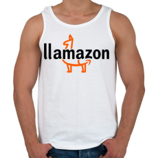 PRINTFASHION Llamazon - Férfi atléta - Fehér