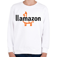 PRINTFASHION Llamazon - Gyerek pulóver - Fehér