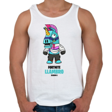 PRINTFASHION Llambro - Fortnite Season 6 - Férfi atléta - Fehér atléta, trikó