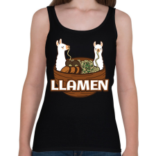 PRINTFASHION Llamen - Női atléta - Fekete női trikó