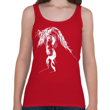 PRINTFASHION Ló arc - Női atléta - Cseresznyepiros női trikó