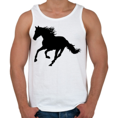 PRINTFASHION Ló - Férfi atléta - Fehér