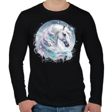 PRINTFASHION ló - Férfi hosszú ujjú póló - Fekete férfi póló