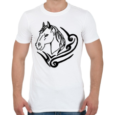 PRINTFASHION ló - Férfi póló - Fehér férfi póló