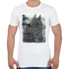 PRINTFASHION ló - Férfi póló - Fehér