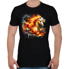 PRINTFASHION ló - Férfi póló - Fekete férfi póló