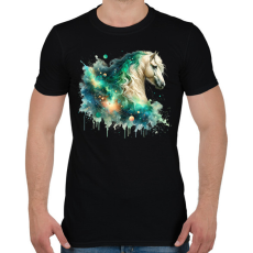 PRINTFASHION ló - Férfi póló - Fekete