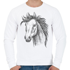 PRINTFASHION ló - Férfi pulóver - Fehér férfi pulóver, kardigán