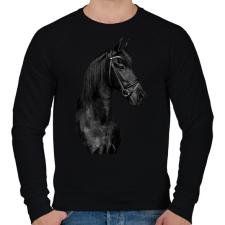 PRINTFASHION ló - Férfi pulóver - Fekete férfi pulóver, kardigán