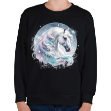 PRINTFASHION ló - Gyerek pulóver - Fekete gyerek pulóver, kardigán