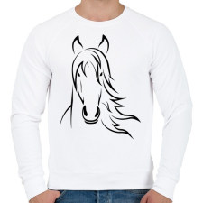 PRINTFASHION Ló minta - Férfi pulóver - Fehér férfi pulóver, kardigán