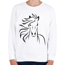 PRINTFASHION Ló minta - Gyerek pulóver - Fehér gyerek pulóver, kardigán