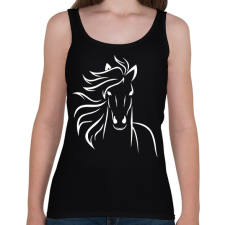 PRINTFASHION Ló minta  - Női atléta - Fekete női trikó