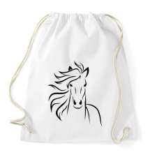 PRINTFASHION Ló minta  - Sportzsák, Tornazsák - Fehér tornazsák