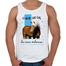 PRINTFASHION Ló nélkül lehet élni - Férfi atléta - Fehér atléta, trikó
