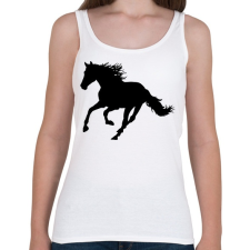 PRINTFASHION Ló - Női atléta - Fehér női trikó