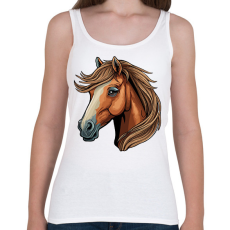 PRINTFASHION Ló - Női atléta - Fehér