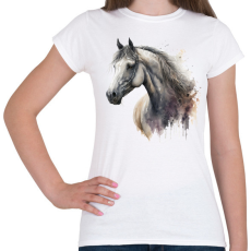 PRINTFASHION Ló - Női póló - Fehér