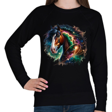 PRINTFASHION ló - Női pulóver - Fekete